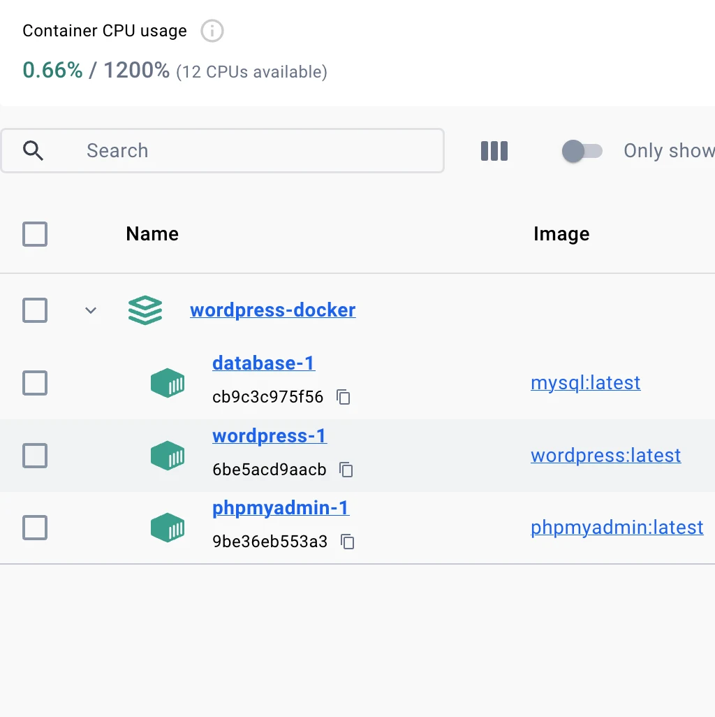 Installing WordPress and MySQL in Docker